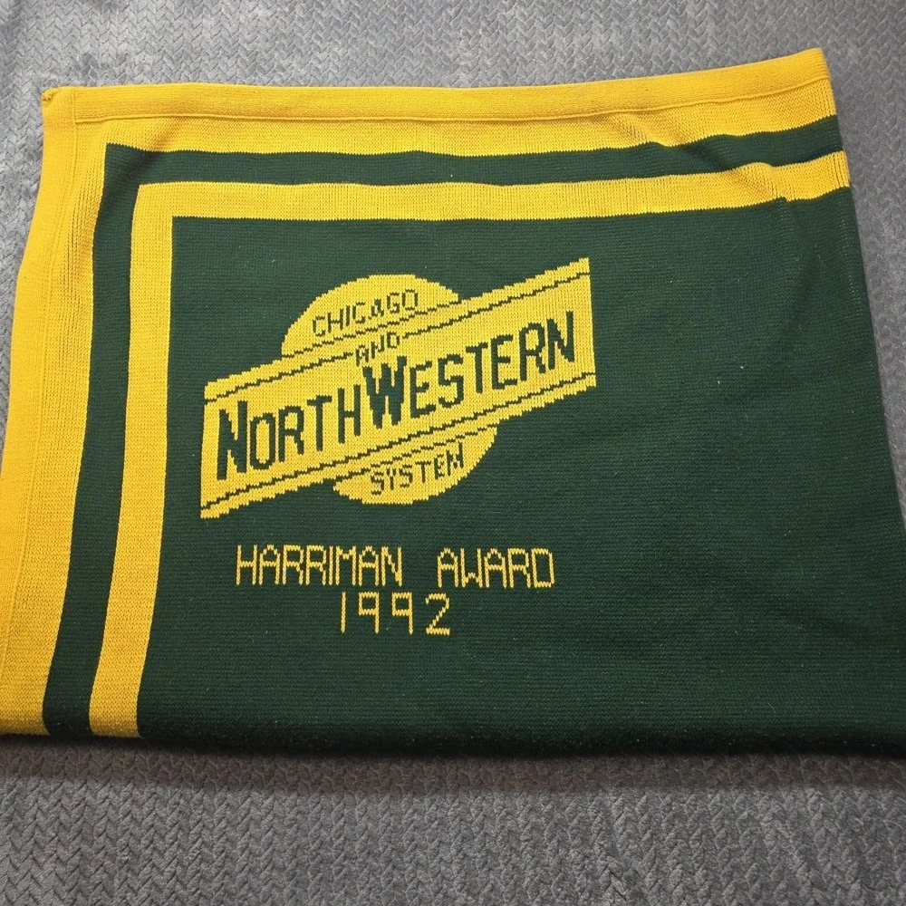 Chicago‎ Northwestern Railway Blanket Harriman Award 1992 USA Made 55x70